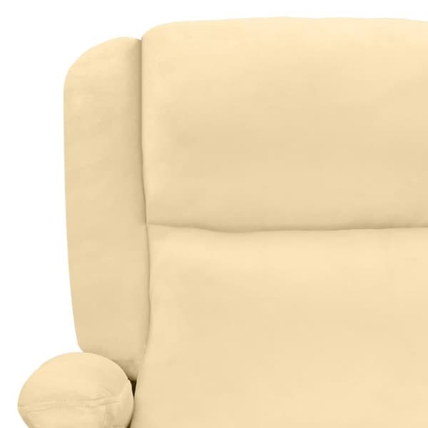 vidaXL lænestol velour cremefarvet