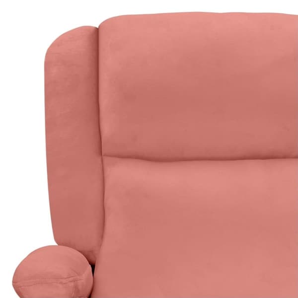 vidaXL eldrevet lænestol velour lyserød