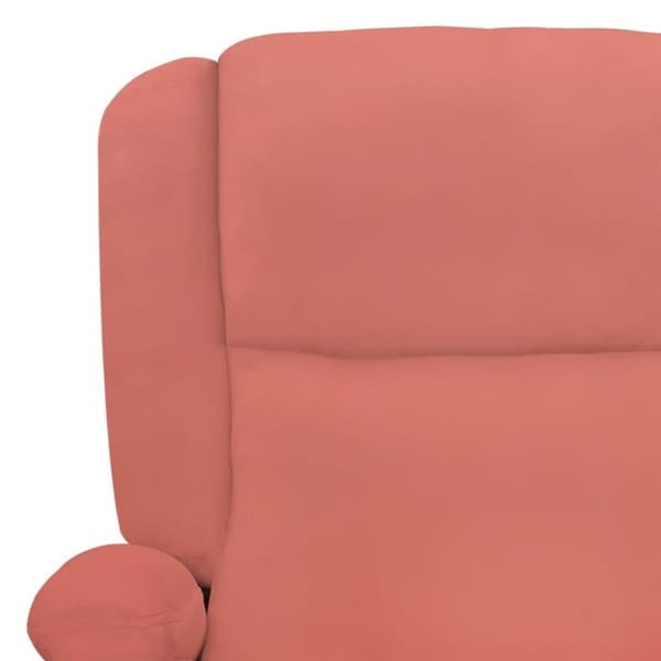 vidaXL Reclinerfåtölj rosa sammet