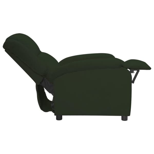 vidaXL Reclinerfåtölj mörkgrön sammet