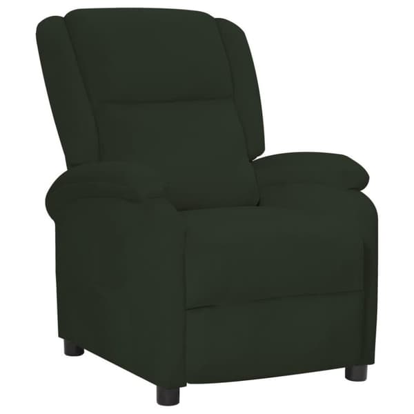 vidaXL Reclinerfåtölj mörkgrön sammet