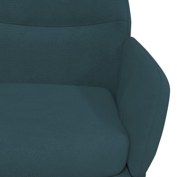 vidaXL Vilstol med fotpall blå sammet