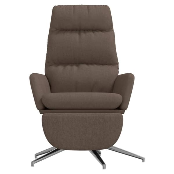 vidaXL Vilstol med fotstöd taupe tyg