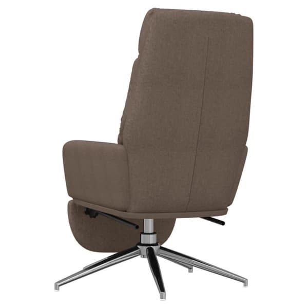 vidaXL Vilstol med fotstöd taupe tyg