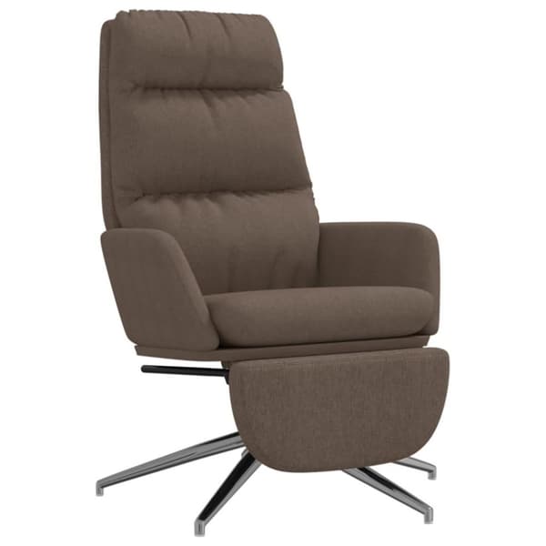 vidaXL Vilstol med fotstöd taupe tyg