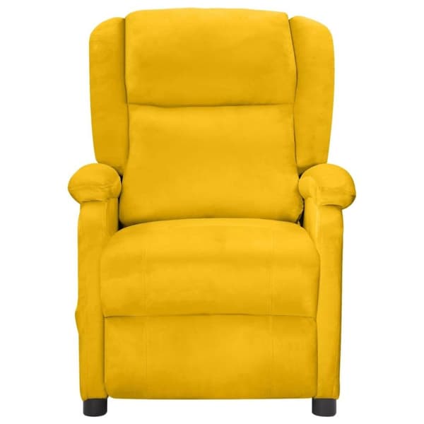vidaXL Elektrisk Reclinerfåtölj gul sammet