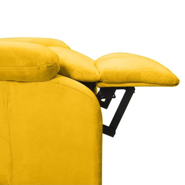 vidaXL Elektrisk Reclinerfåtölj gul sammet