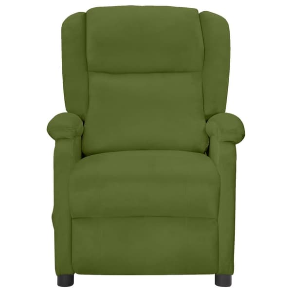 vidaXL Elektrisk reclinerfåtölj ljusgrön sammet