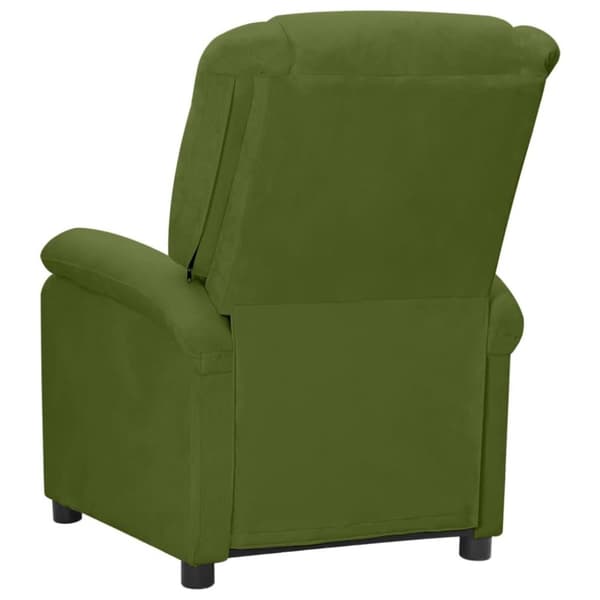 vidaXL Elektrisk reclinerfåtölj ljusgrön sammet