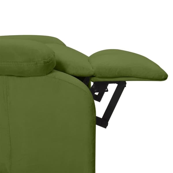 vidaXL Elektrisk reclinerfåtölj ljusgrön sammet