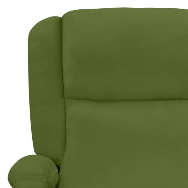 vidaXL Elektrisk reclinerfåtölj ljusgrön sammet