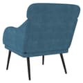 Miniatyrbillede 5 af 8: vidaXL lænestol 63x76x80 cm velour blå