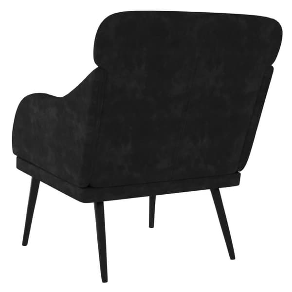 vidaXL Fåtölj svart 63x76x80 cm sammet