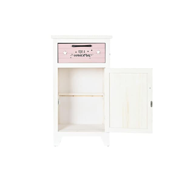 Yöpöytä DKD Home Decor Lasten Harmaa Pinkki Valkoinen Keltainen (40 x 29 x 73,5 cm)
