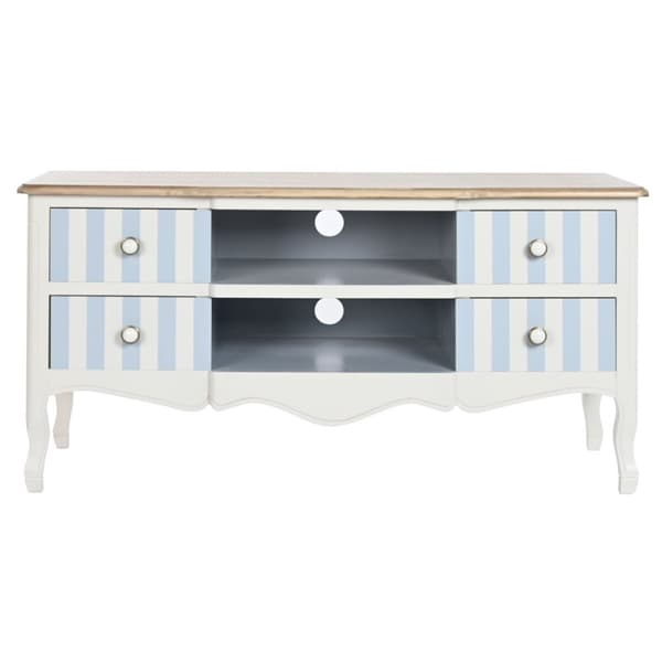 TV-kalusteet DKD Home Decor Valkoinen Taivaansininen (120 x 48 x 60 cm)