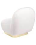 Miniatyrbilde 6 av 9: Lenestol Hvit Boucle Polstring Gull Glamour Moderne Art Deco