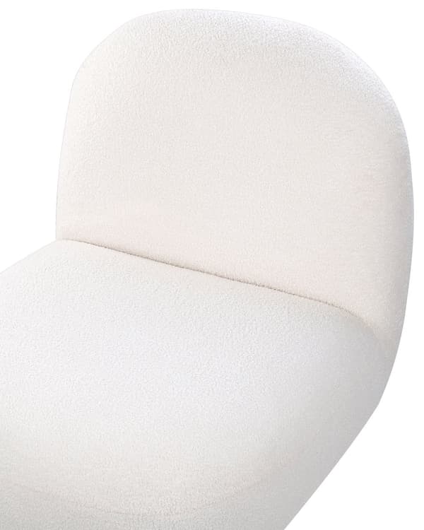 Lenestol Hvit Boucle Polstring Gull Glamour Moderne Art Deco