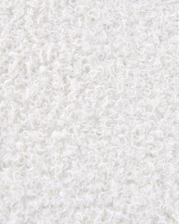 Lenestol Hvit Boucle Polstring Gull Glamour Moderne Art Deco
