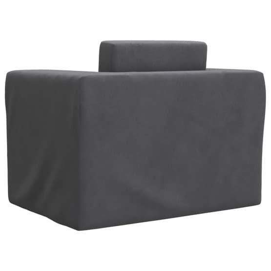 Barnsoffa Antracit Mjuk Plysch - Rak