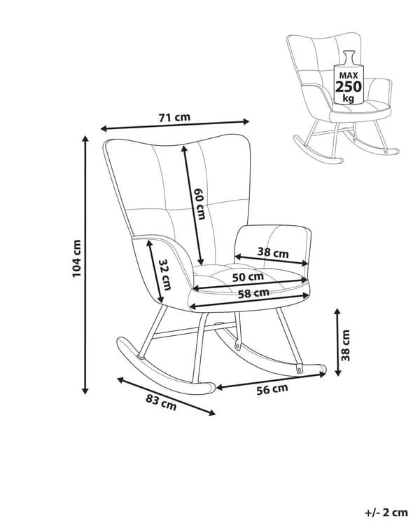 Gungstol Gul Polyester Tyg Klädsel Trämedar Modern Design Biscuit-Tufting Vardagsrum