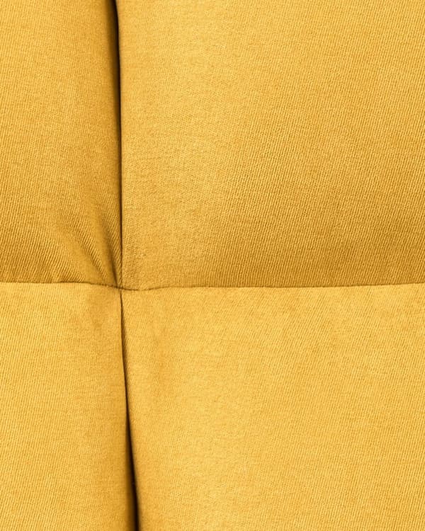 Gungstol Gul Polyester Tyg Klädsel Trämedar Modern Design Biscuit-Tufting Vardagsrum