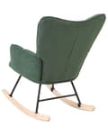Miniatyrbilde 6 av 8: Gyngestol Mørkegrønn Polyester Stoff Tre Moderne design Soverom Stue Lenestol Innredning