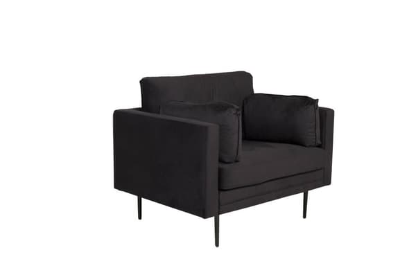 Boom II lenestol velour svart.