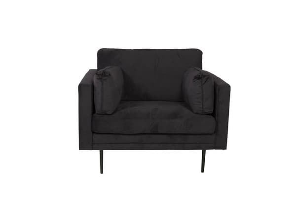 Boom II lenestol velour svart.