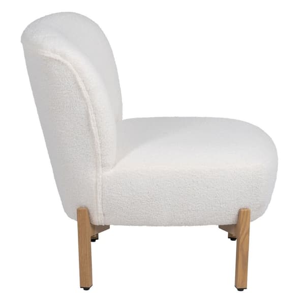 Fåtölj 62 x 75 x 74 cm Syntetmaterial Metall Vit