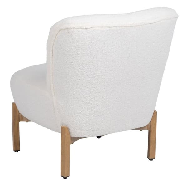 Fåtölj 62 x 75 x 74 cm Syntetmaterial Metall Vit
