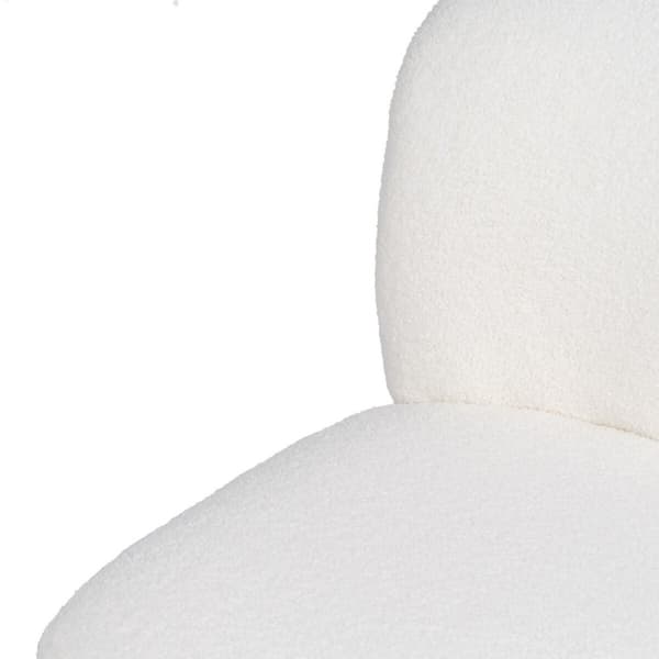 Fåtölj 62 x 75 x 74 cm Syntetmaterial Metall Vit