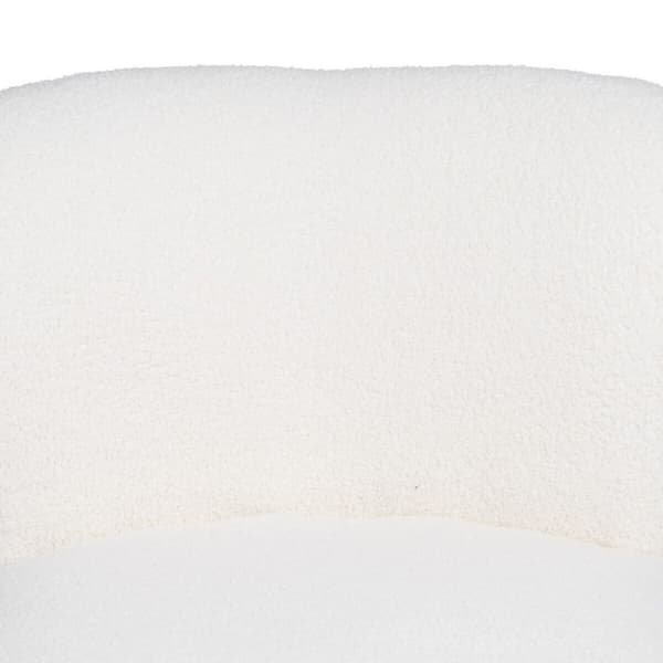 Fåtölj 62 x 75 x 74 cm Syntetmaterial Metall Vit