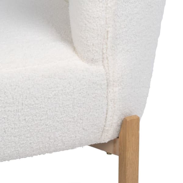 Fåtölj 62 x 75 x 74 cm Syntetmaterial Metall Vit