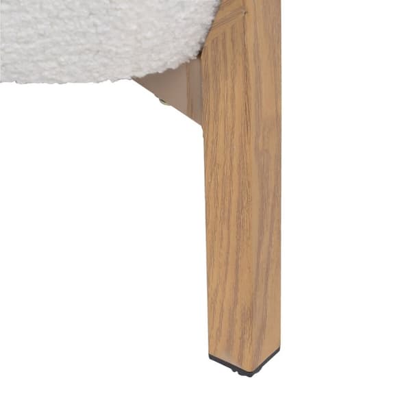 Fåtölj 62 x 75 x 74 cm Syntetmaterial Metall Vit