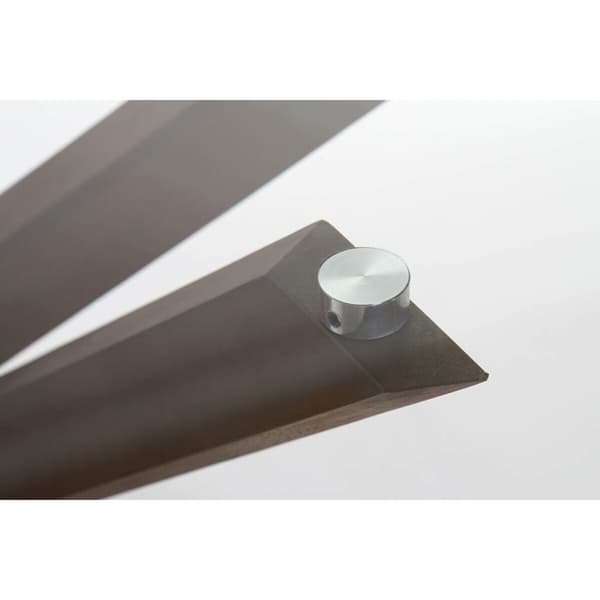 Matsalsbord DKD Home Decor Glas Brun Transparent Valnöt 120 x 120 x 76 cm