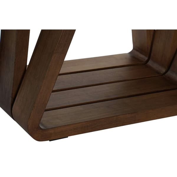 Soffbord DKD Home Decor Glas Valnöt Aluminium 130 x 70 x 42 cm