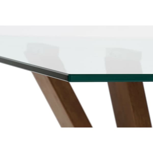 Soffbord DKD Home Decor Glas Valnöt Aluminium 130 x 70 x 42 cm