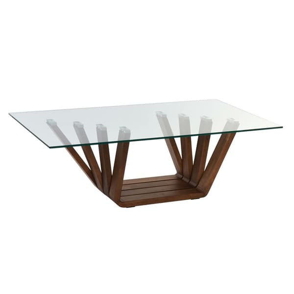 Soffbord DKD Home Decor Glas Valnöt Aluminium 130 x 70 x 42 cm