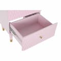 Miniatyrbilde 4 av 6: Nattbord DKD Home Decor 52 x 42 x 65 cm Metall Lyse Rosa Treverk av mangotre