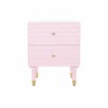 Miniatyrbilde 2 av 6: Nattbord DKD Home Decor 52 x 42 x 65 cm Metall Lyse Rosa Treverk av mangotre