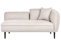 Miniatyrbilde 4 av 11: Sjeselong Lys beige Bouclé Stoff Metallben Høyrevendt Pute Moderne design Stue