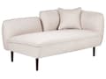 Miniatyrbilde 5 av 11: Sjeselong Lys beige Bouclé Stoff Metallben Høyrevendt Pute Moderne design Stue