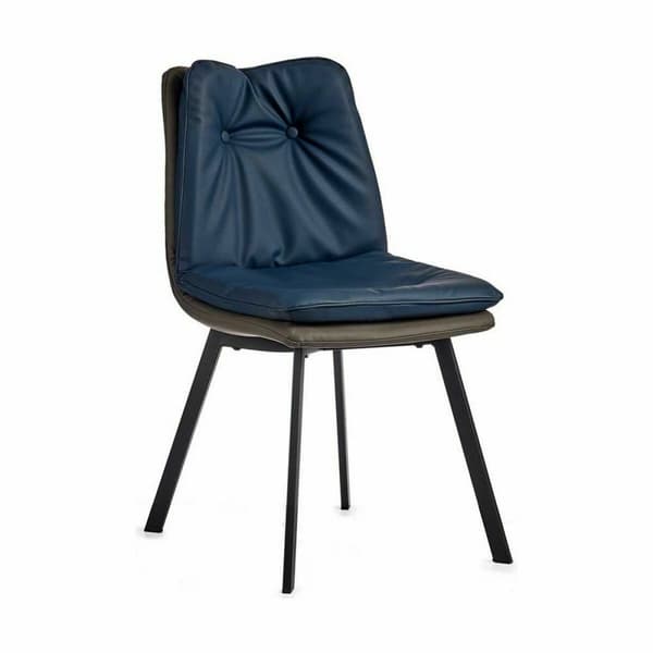 Lenestol Knappers Blå Svart Grå Stål 62 x 85 x 47 cm (2 enheter)