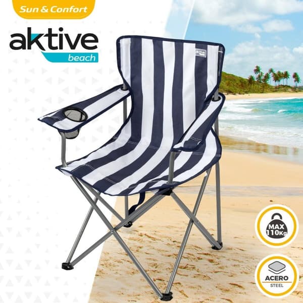 Polstrede Campingstol Aktive Sømand 45 x 82 x 47 cm (4 enheder)
