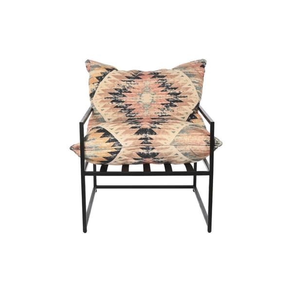 Fåtölj DKD Home Decor 70 x 75 x 85 cm Svart Metall Multicolour