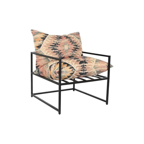 Fåtölj DKD Home Decor 70 x 75 x 85 cm Svart Metall Multicolour