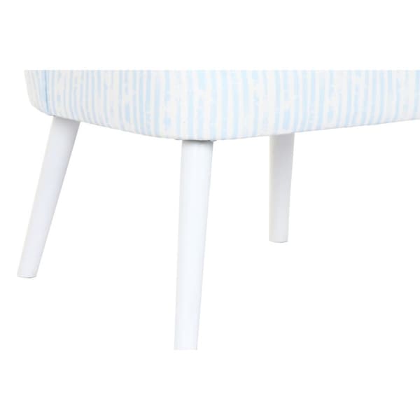 Lenestol DKD Home Decor 73 x 67 x 85 cm Blå Tre Hvit