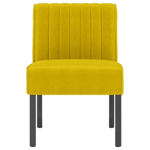 vidaXL stol velour gul