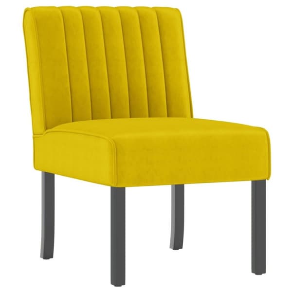 vidaXL stol velour gul