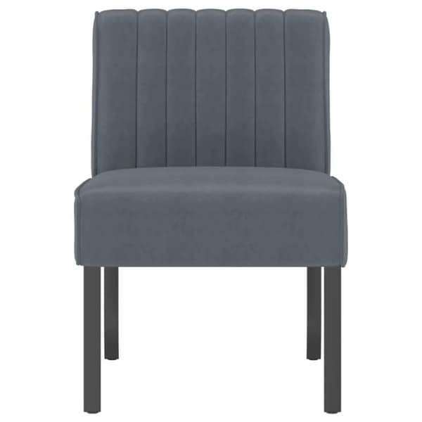 vidaXL stol velour mørkegrå